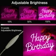 thumbnail image 2 of EMANNON Happy Birthday Neon Sign, 17"x12", USB Powered, Dimmable Switch, Party Decoration Light, 2 of 7