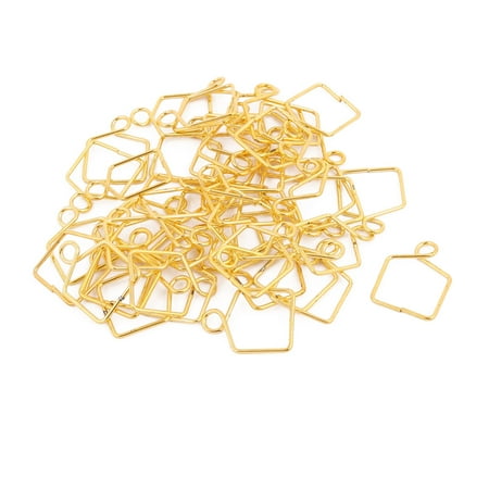 0.75' Ceiling Entry - Unique Bargains 50Pcs 14mm Width Gold Tone Chandelier Connector Clip for Fastening Crystal
