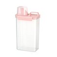 thumbnail image 1 of Transparent Fresh Keeping Storage Container Leakproof Canister Home Storage Jars pink cover, 1 of 9