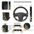 thumbnail image 5 of Uorisanigo Sunflower Butterfly 15 Packs Car Seat Cover Front Back Seat Protector, with Steering Wheel Covers Seat Belt Cover Car Coasters Hanging Trash Bin Air Vent Pouch Rearview Mirror Cover, 5 of 7