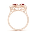 thumbnail image 2 of ANGARA Natural Dispersed Ruby and Diamond Cancer Cocktail Ring in 14K Rose Gold for Women (Size-4mm) | July Birthstone, Birthday, Anniversary, Jewelry Gift for Women | Natural Ruby Ring, 2 of 9