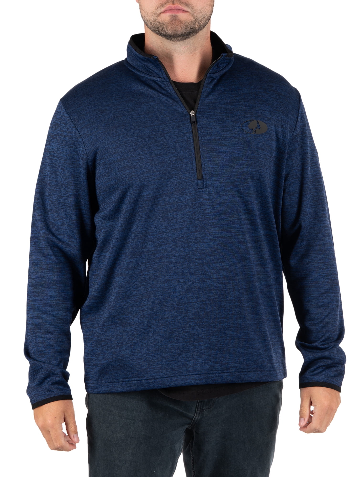 Mossy Oak Men's Fleece Quarter Zip Pullover Sweatshirt, Sizes S-2XL