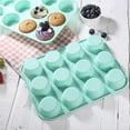 ACDNAC 12 Cups Silicone Muffin Pan,BPAFree Cupcake Pan,11.61"x8.66