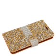 thumbnail image 3 of for 5.5" iPhone 8 + PLUS case iPhone 7 +PLUS Case Phone Case Hybrid Diamond Wallet Grip Texture Pouch Pocket Purse Screen Flip Cover Glowing Gold, 3 of 4