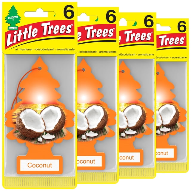 Ambientador para Auto LITTLE TREES Aroma a Coco, Paquete de 24
