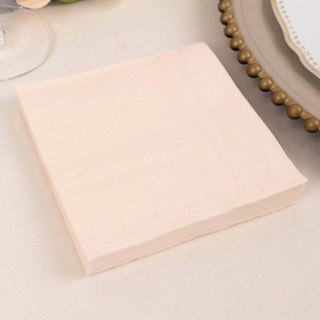HLONK 50 Pack | 2 Ply Soft Orange Dinner Party Paper Napkins Wedding Reception Cocktail Beverage Napkins