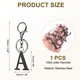 thumbnail image 2 of Llaveros de Letra Inicial Uxcell, 1PCS Llave de Acero Inoxidable, Negro (Letra A), 2 of 7