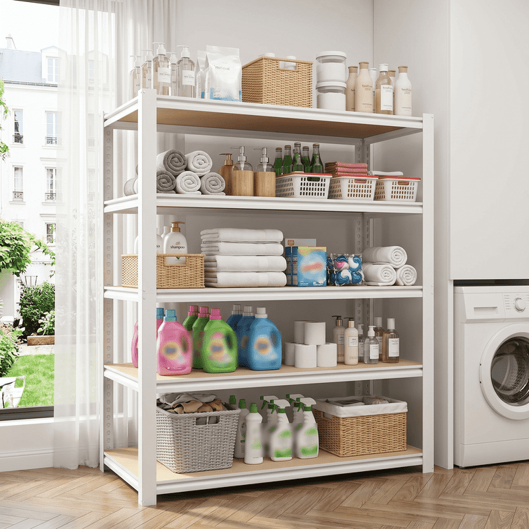 TrumanPick 5-Tier Pantry Shelving Unit, White, 1580 Lbs Capacity photo 6