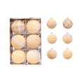thumbnail image 2 of Qjidjing 6Pcs Christmas Tree Ball Ornaments, 3.15 inch Hanging Flocked Balls, for Christmas Tree, Mantel, Indoor Holiday Decor, 2 of 6