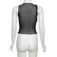thumbnail image 3 of Cyber Y2K Mesh See Through Tank Top Women Fashion Slim Lace-up Vest Blouse Mall Gothic Sleeveless Summer Sheer Tanks, 3 of 3
