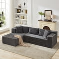 thumbnail image 1 of Cloud Modular Sectional Sofa for Living Room – 106" Oversized L-Shaped Couch – Deep Seat Sleeper – Soft Memory Foam – No Assembly – Gray, 1 of 8