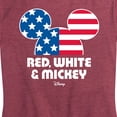 thumbnail image 3 of Disney - Americana - Red White And Mickey - Women's Short Sleeve Graphic T-Shirt, 3 of 5