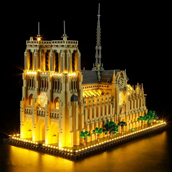 Q&C Lighting Led Light Kit Lighting Set Compatible With The Lego Art And Crafts Architecture Notre-Dame de Paris 21061 Building Blocks Without Lego Set