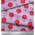 thumbnail image 3 of Soimoi Cotton Cambric Fabric Floral & Bee Insects Printed Craft Fabric by The Yard 42 Inch Wide, 3 of 3