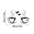 thumbnail image 3 of Removable Peel and Stick Wall decal, Black Wall decor with Coffee & Heart Motifs, Vinyl Construction, Wall Art for Kitchen, Coffee Bar Wall decor, Heart decorations for Home, Home, 3 of 8