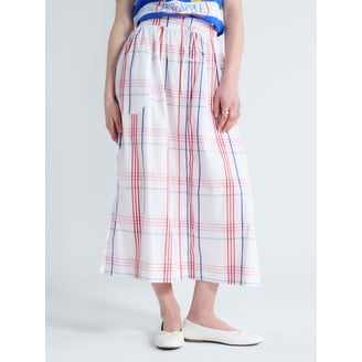 Free Assembly Women's Pintuck Knee Length Skirt, Sizes XS-XXL