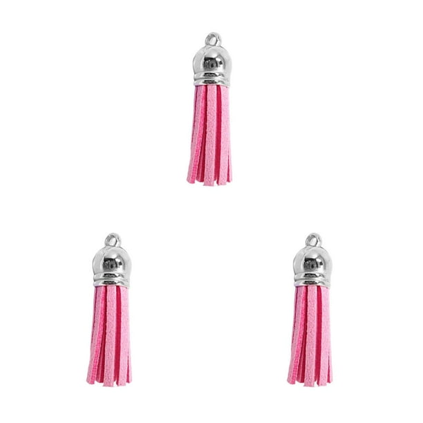 Bearachild 28 piezas llavero encantos único exquisito Simple colgante decoración borla artesanía decoración DIY accesorio para bolsos llaves Rosado 3Conjunto