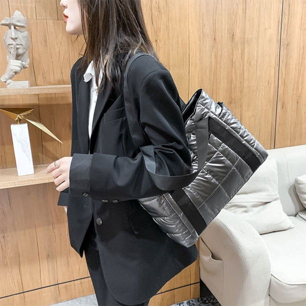 Bolso de hombro para mujer Bolsos de mano acolchados con de cubo de gris Hugo Bolso de hombro de mujer
