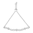 thumbnail image 2 of .925 Sterling Silver Diamond Accent Heart and Infinity 4”-10” Adjustable Bolo Bracelet (I-J Color, I3 Clarity), 2 of 6