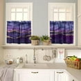 thumbnail image 2 of Purple Gold Marble Valances Set for Kitchen, Purple Gold Abstract Marble Texture Modern Luxury Home Decor Rod Pocket Window Drapes for Living Room Dining Room Office 52x18 Inch + 27x24 Inch X 2, 2 of 5