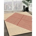 thumbnail image 3 of Ahgly Company Machine Washable Indoor Round Transitional Bright Orange Area Rugs, 4' Round, 3 of 7