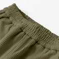 thumbnail image 3 of IVEYRTF Girls Solid Color Corduroy Straight Leg Casual Pants Loose Casual Wide Leg Pants Elastic Waist Length(Army Green,11-12 Years), 3 of 5