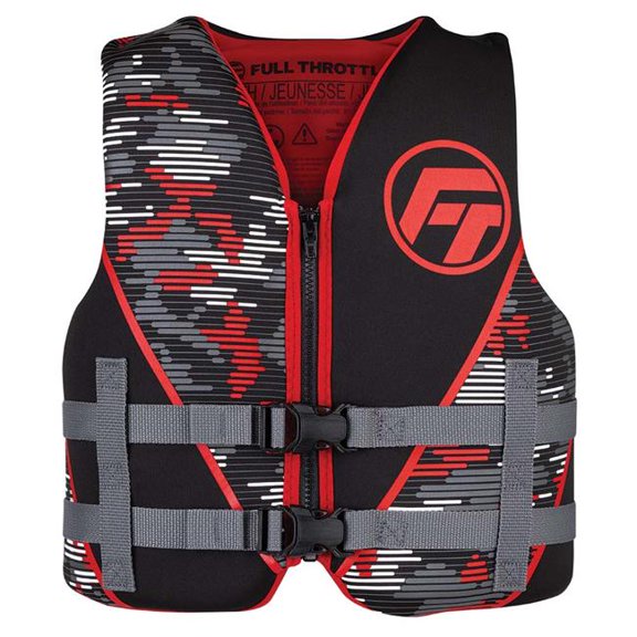 Youth Rapid-Dry Life Jacket, Red & Black