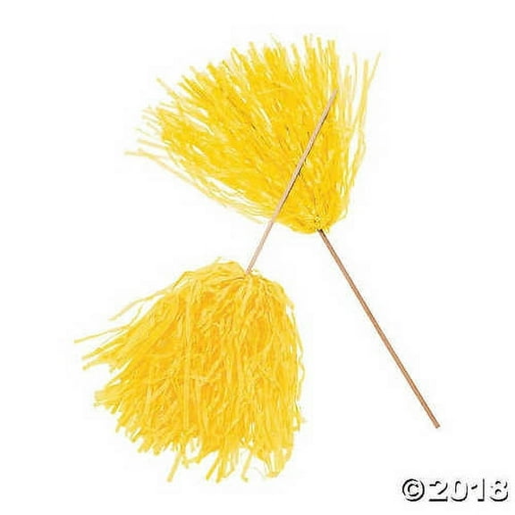 Fun Express Yellow Spirit Pom (24 Pieces)