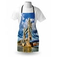 thumbnail image 3 of London Apron Historical Tower Bridge on River London UK British Day Time International Heritage, Unisex Kitchen Bib Apron with Adjustable Neck for Cooking Baking Gardening, Multicolor, by Ambesonne, 3 of 3