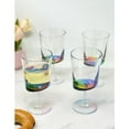 thumbnail image 3 of Set of Four Clear and Rainbow Geometric Acrylic Stemmed All Purpose Wine Glasses, 3 of 9