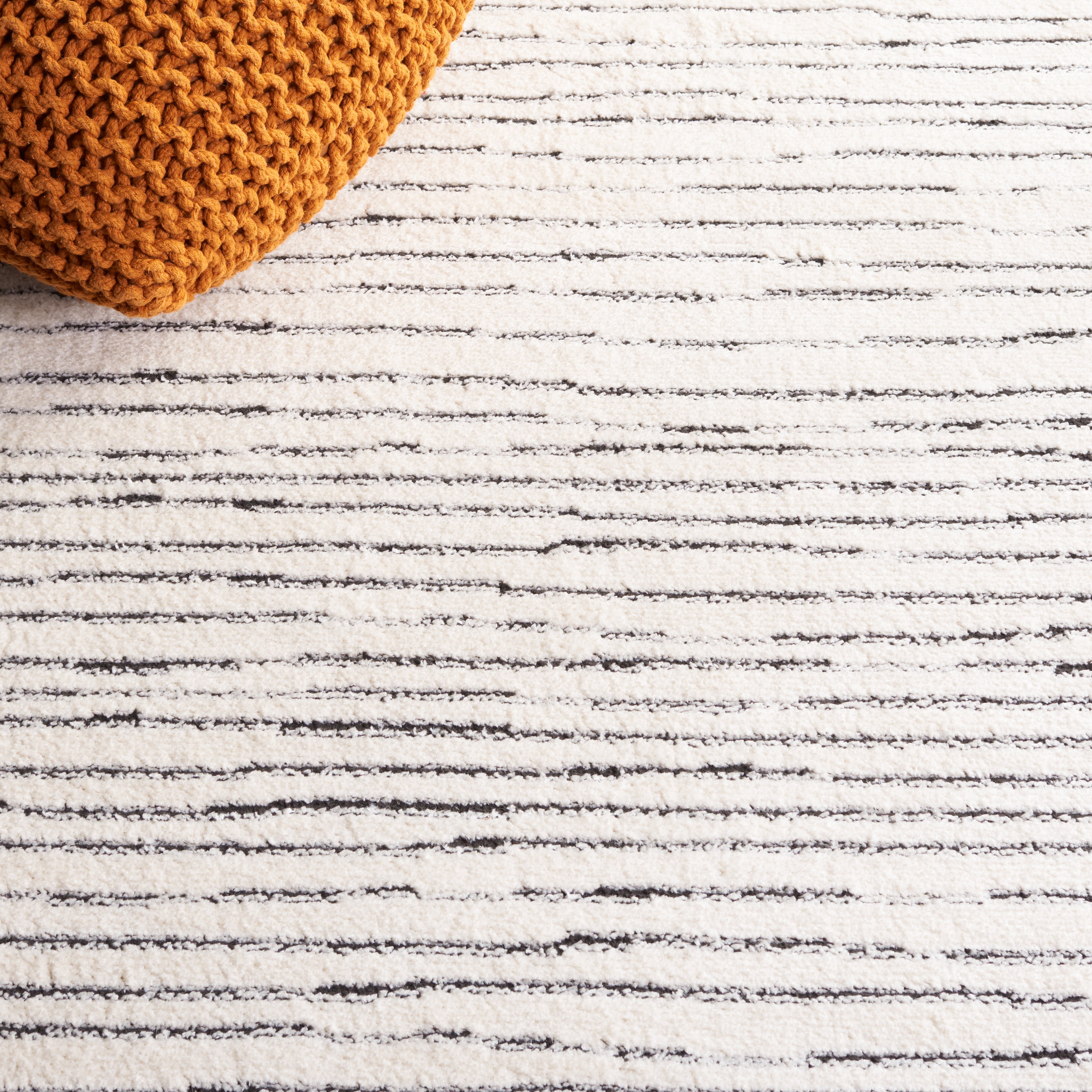 SAFAVIEH Melody Leo Abstract Polyester Runner Rug, Ivory/Black, 2'2" x 12'