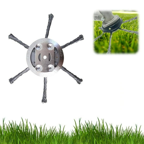 Steel Wire Grass Trimmer Head, 6 Inch Universal Steel Wire Trimmer Head for Weed Eater, Compatible with Most Lawn Mower,Tool-Free Installation 1pcs