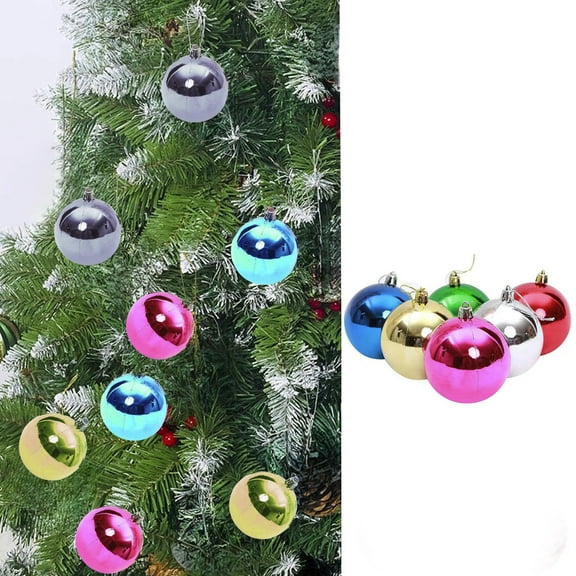 Daiosportswear 6 pcs Christmas Balls,Baubles Ornaments,Shatterproof,Plastic,Christmas Tree Decorations,Lightweight,Electroplated Surface,for Indoor/Outdoor,Holiday/Wedding/Party Decor