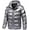 Gray, variant on Jakets for Men Shiny Hooded Reflective Down Jacket Cotton Jacket