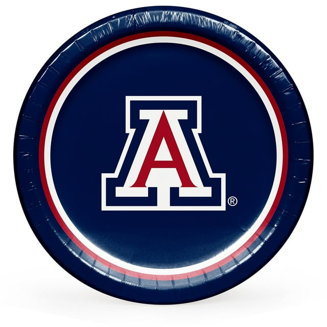 Arizona Wildcats NCAA Round Paper Plates, 10", 85 ct.