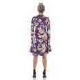 thumbnail image 3 of 24/7 Comfort Apparel Womens Floral Purple Long Sleeve Knee Length Dress, 3 of 4
