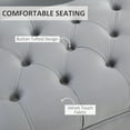 thumbnail image 4 of HOMCOM Velvet Upholstered Bench Button Tufted End of Bed Bench for Bedroom, 4 of 9