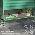 thumbnail image 4 of Outsunny Galvanized Raised Garden Bed, Metal Planter Box with Legs, Storage Shelf and Bed Liner, Green, 4 of 9