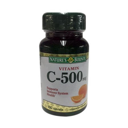 Vitamin C 500 Mg Dietary Supplement Tablets, By Natures Bounty - 100 Tablets, 2 Pack