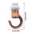 thumbnail image 2 of 6pcs Screw Hooks For Light Fixtures Lanterns And Chandeliers M10 Hanging Heavy Duty Ceiling Hooks For Pendant Lights Functional Lighting Accessories, 2 of 8