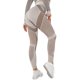thumbnail image 1 of Pantalones de yoga sin costuras de cintura alta para mujer, color melocotón, que realzan las caderas - Leggings deportivos con aberturas, 1 of 8