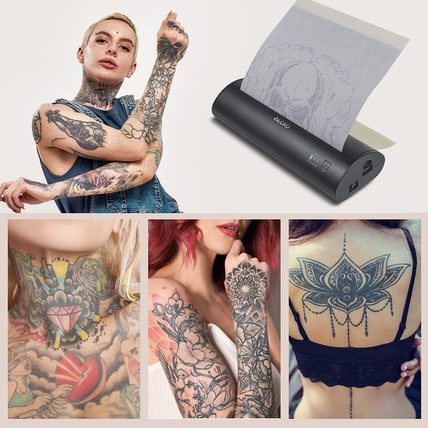 Tattoo Thermal Stencil Maker Tattoo Transfer Copier Printer Machine A4&a5  Paper | Fruugo AE