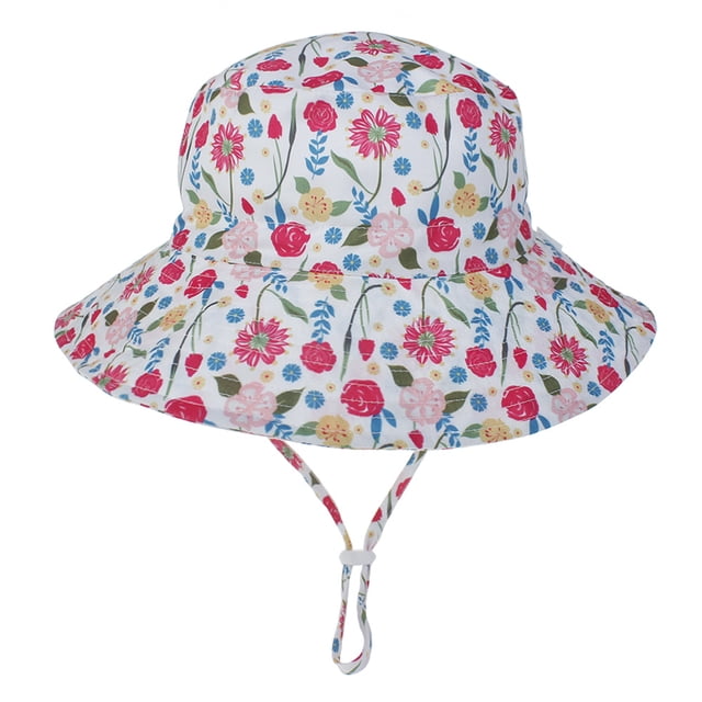 Sombrero para el sol para bebé Playa de verano UPF 50+ Protección solar Sombreros para bebés Sombreros para el sol para niños pequeños Gorra para bebé niña Sombrero de cubo para niños Xemadio LRWJ241-44