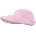 thumbnail image 5 of Delayuji Womens Bucket Hat 2-in-1 Convertible Visor Foldable Adjustable Cotton Polyester Summer UV Protection beach hat Lightweight Travel Outdoor Hat, 5 of 6