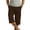 Brown, variant on Mens Cargo Capris Pant Knee Length Loose Pants Summer Casual Athletic Long Shorts with Pockets