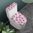thumbnail image 2 of HELLHERO Toilet Protector Cover & Soft Toilet Seat Lid Cover for Bathroom, Elastic Fabric, Dust-Proof, Panda Strawberry, 2 of 8