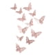 thumbnail image 2 of Paquete de 12 Pegatinas de Pared de Mariposas 3D - Decoraciones de Mariposas Metálicas, Rosa MNFD, 2 of 6