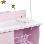 Olivias Little World Wooden Doll Changing Station, Lilac/White