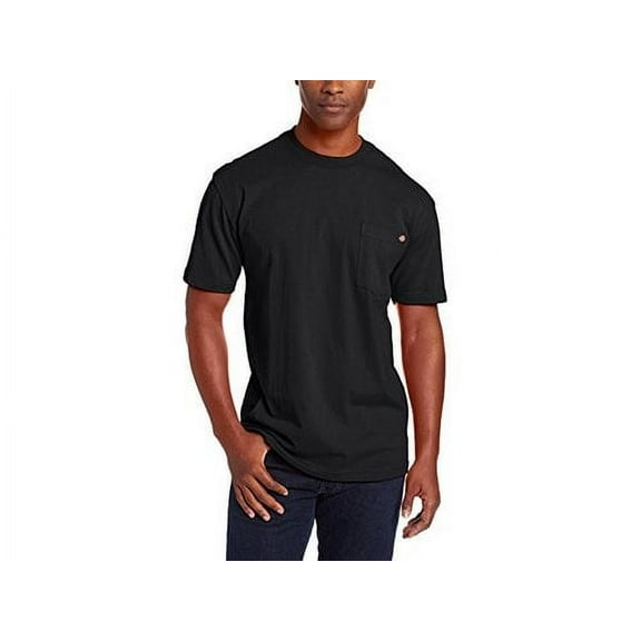 Dickies Men's T-Shirt Heavyweight Short Sleeve Pocket Relaxed Fit T-Shirt, Black (BK), M