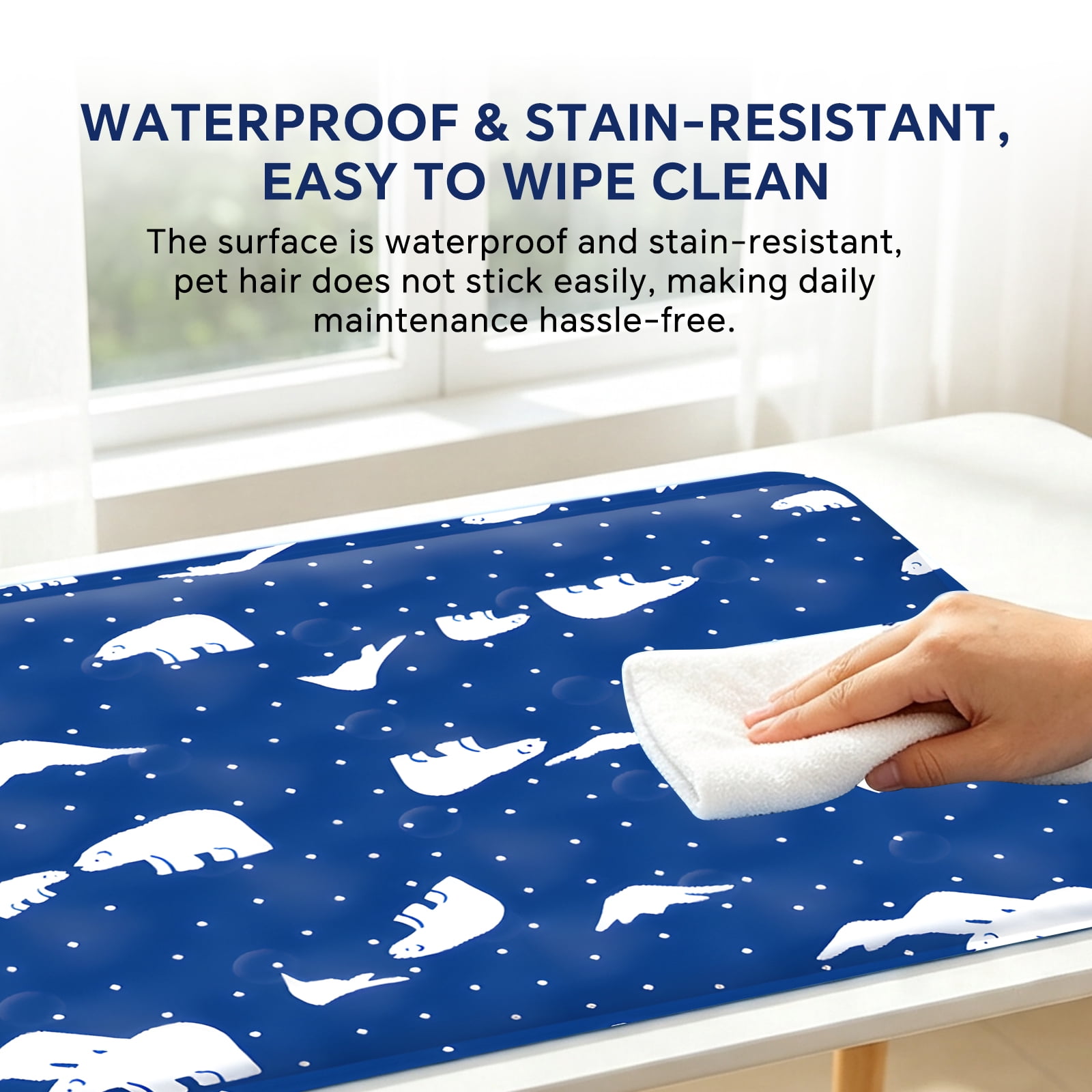Pet Cooling Mat, Instant Cool Gel Pad for Dogs & Cats, Summer Instant Chill No Refrigeration, Portable Reusable Sleeping Bed (70*120cm/27.56*47.24in)